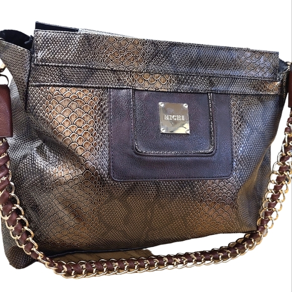 MICHE Brown Snakeskin Bag - Picture 2 of 11